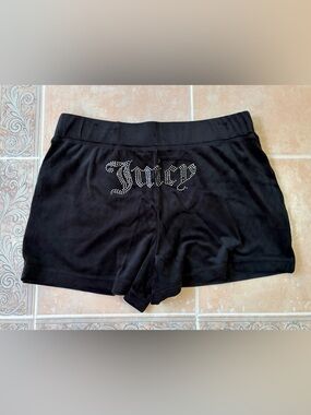 Juicy Couture Black Rhinestone 'Juicy' Women’s Shorts NWT Large
